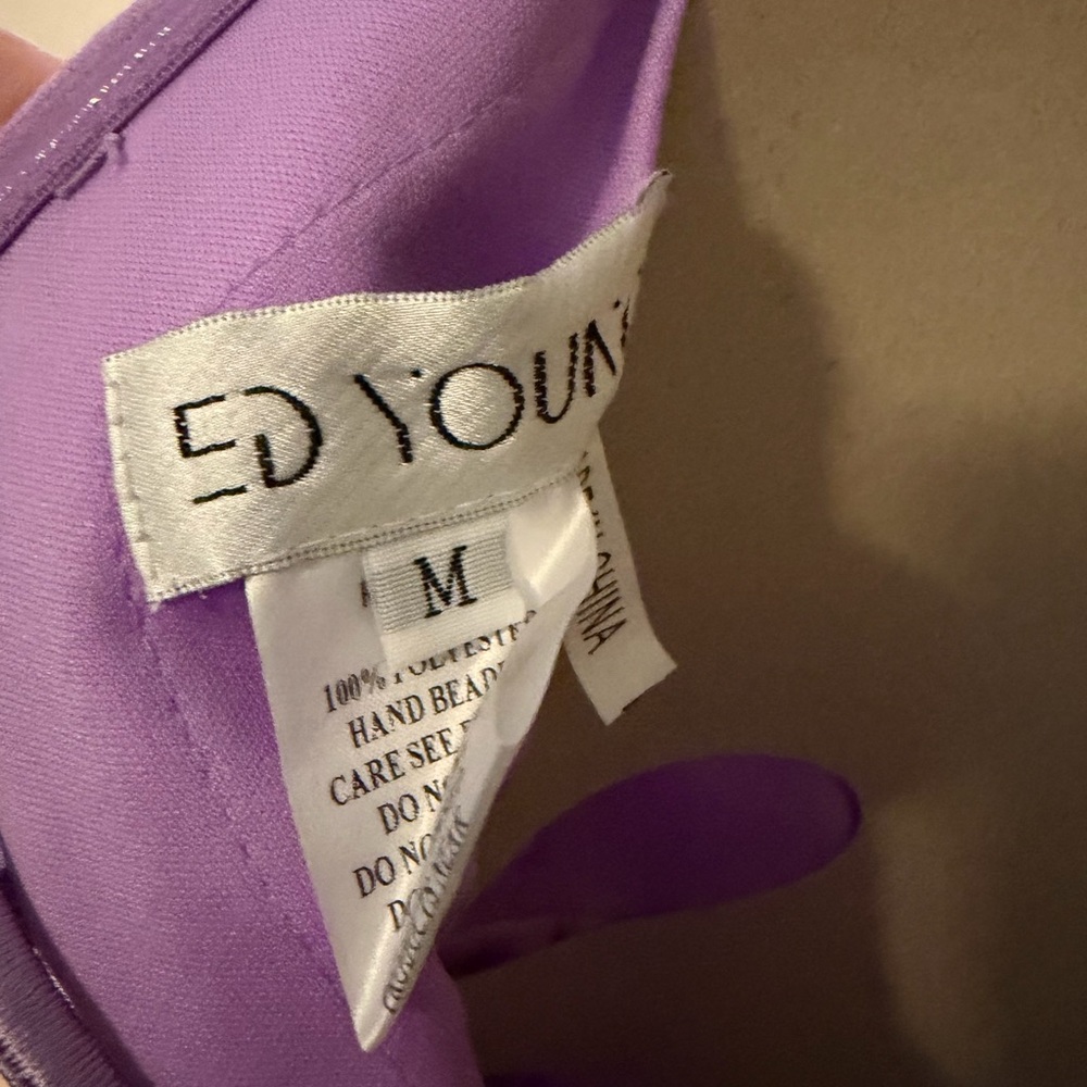 Ed Young Lavender Satin Corset Mini Dress - Picture 7 of 12